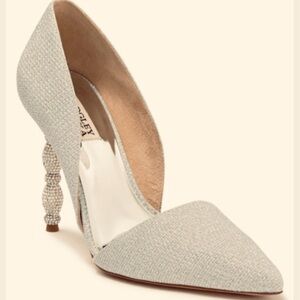 Badgley Mischka Rhinestone Heels Gold/Champagne 7.5, EUC